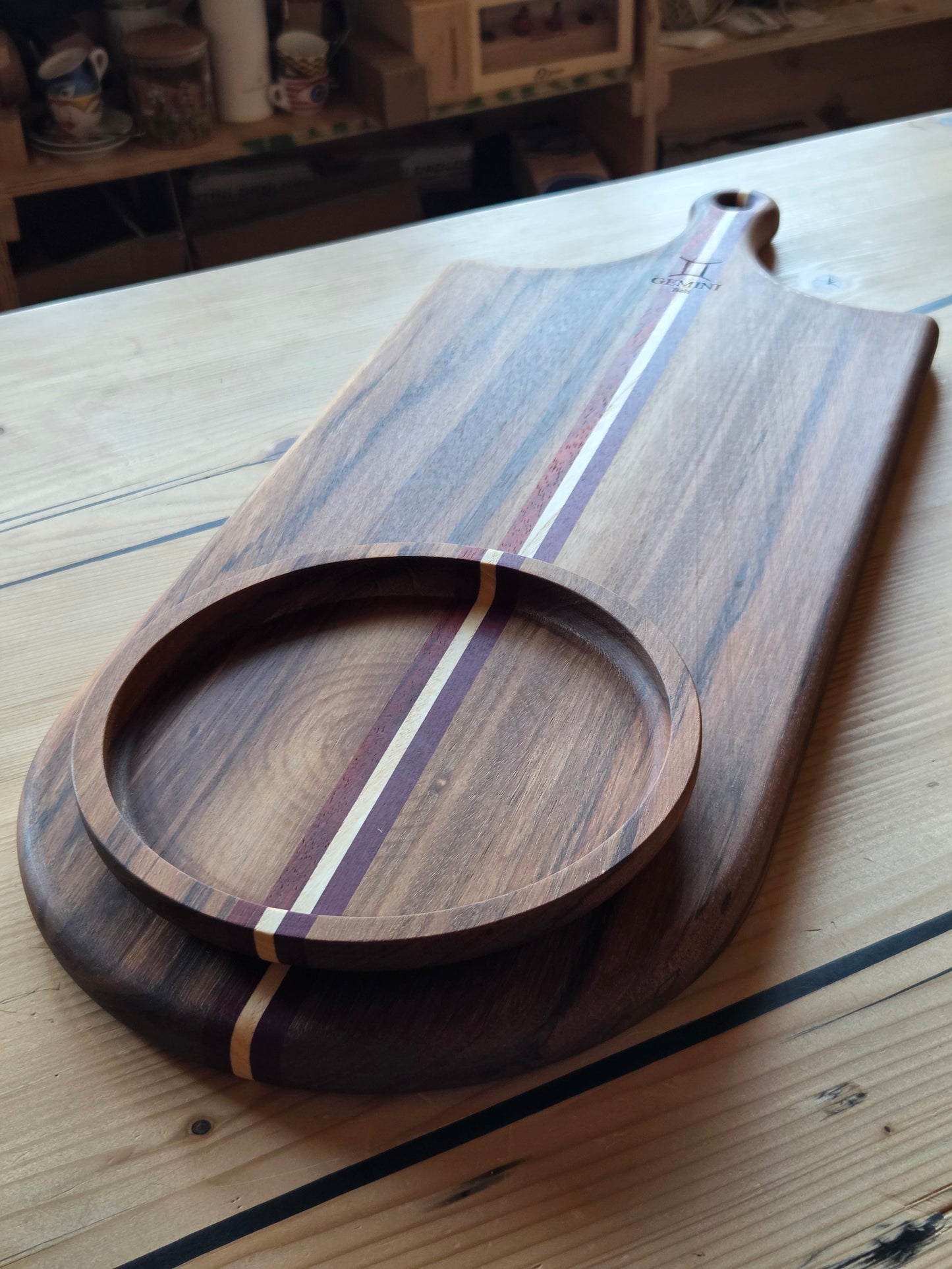 Collezione "Gemini" - tagliere da portata con ciotola