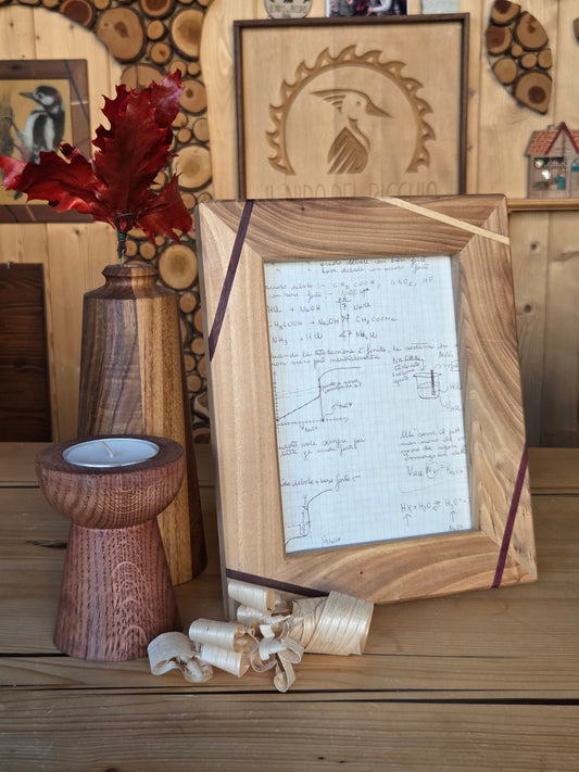 Cornice portafoto in olmo