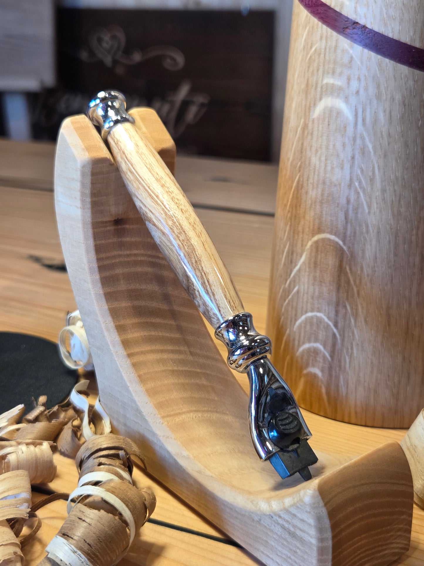 Manico rasoio in lauro ceraso