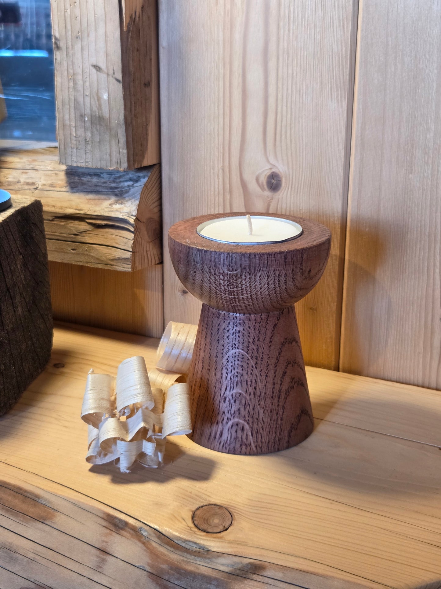 Portacandela in rovere