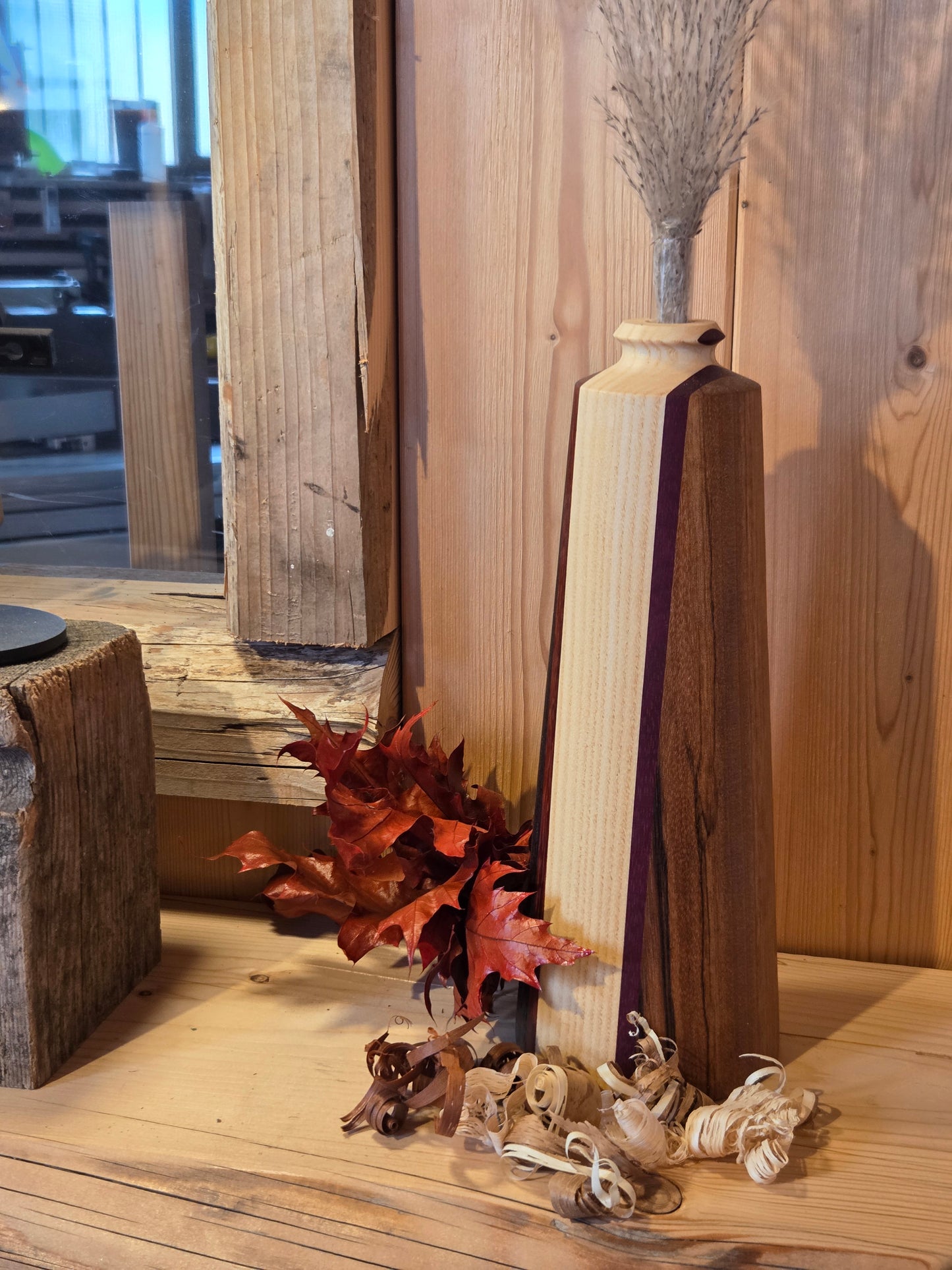 Portafialetta in frassino, beli e wenge