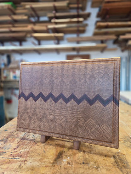 Tagliere end-grain a spina di pesce 40x50