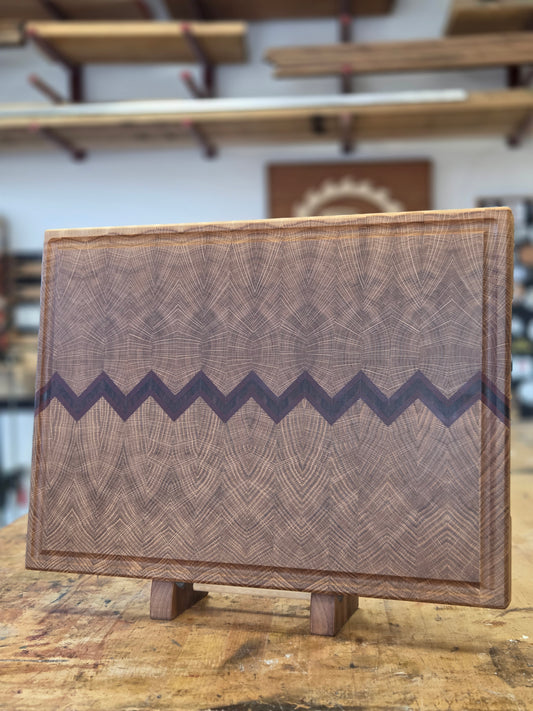 Tagliere end-grain a spina di pesce 40x50