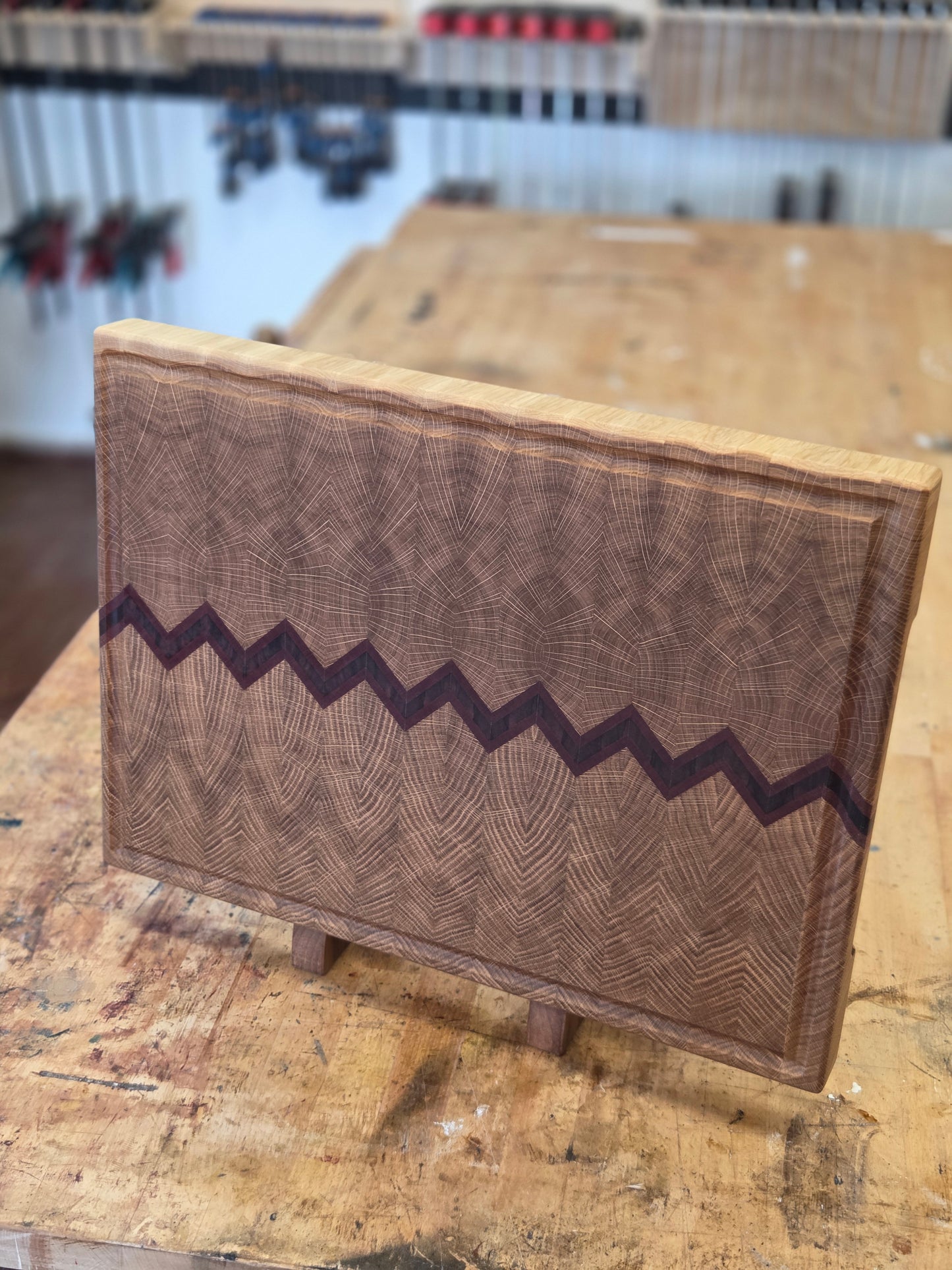 Tagliere end-grain a spina di pesce 40x50