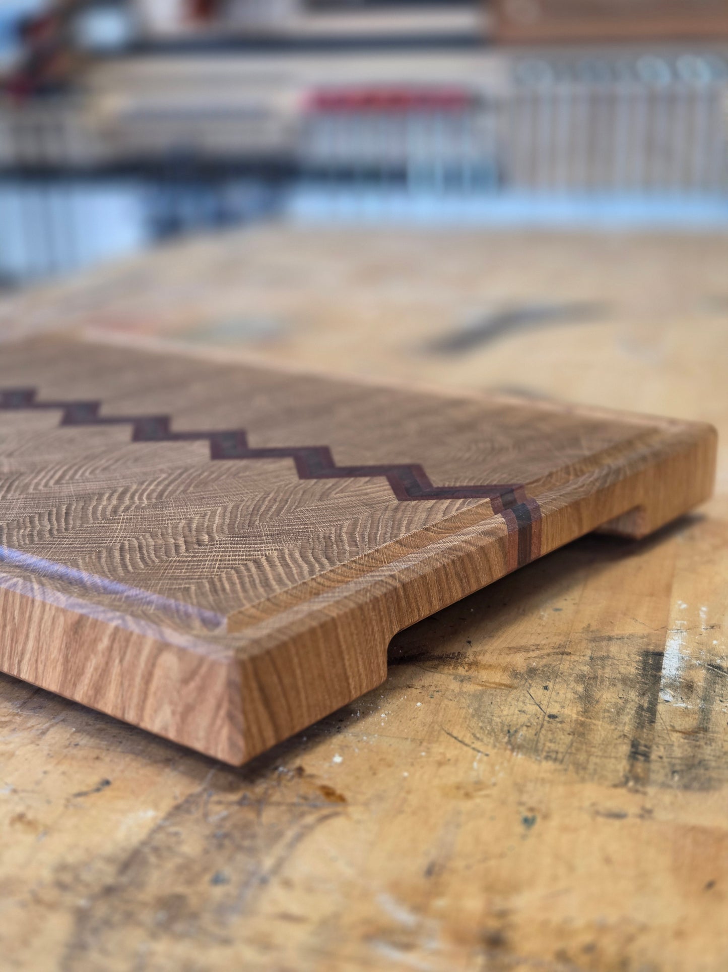 Tagliere end-grain a spina di pesce 40x50